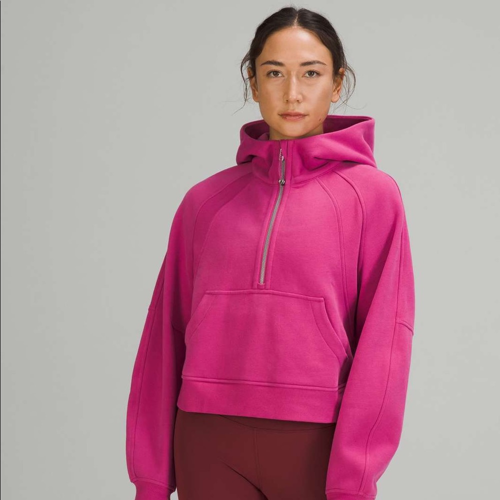 Lululemon Scuba Oversized Half-Zip Hoodie- Pink Lychee
